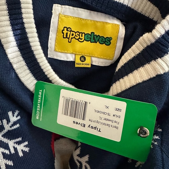 Tipsy elves Santa chimney men’s pullover sweater XL - Picture 7 of 9